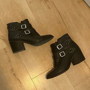 Black studded Zara booties